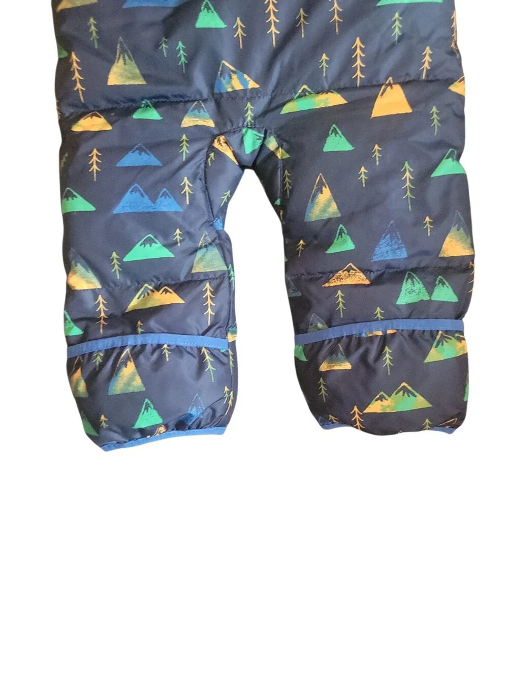 Columbia Baby 12-18M Snowsuit Bunting Puffer Fleece Lined Hooded Mountain Print